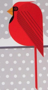 Charley Harper Cardinal Card